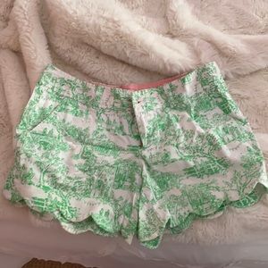 Lilly Pulitzer shorts with scallop bottom detail